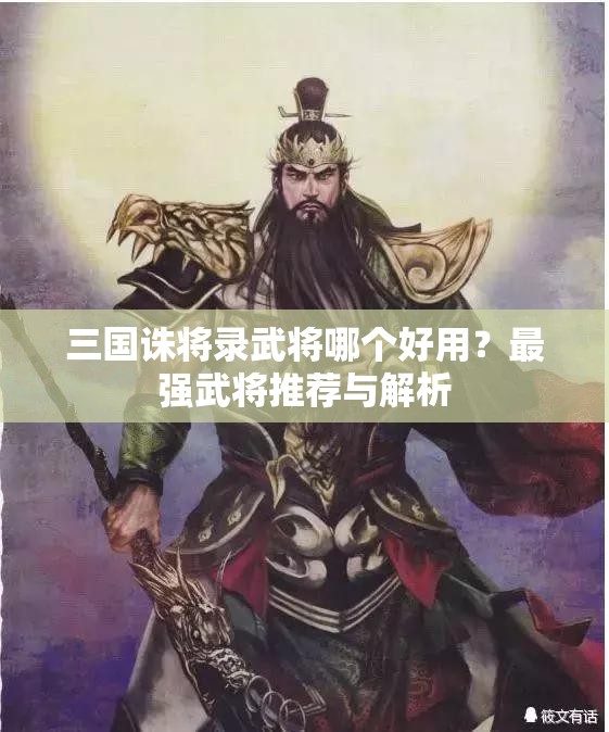 三国诛将录武将哪个好用？最强武将推荐与解析