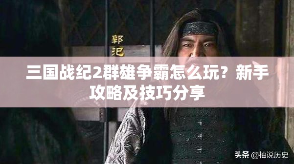 三国战纪2群雄争霸怎么玩？新手攻略及技巧分享